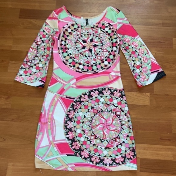 White Mark Couture Collection women’s mint pink Nikki bell sleeve dress size S - Picture 3 of 8